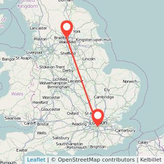 Mitcham Leeds bus map