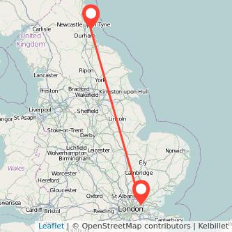 Romford Sunderland bus map