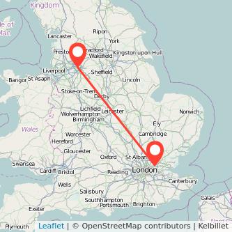 Romford Manchester bus map