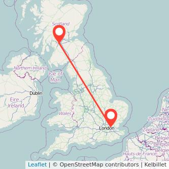 Romford Glasgow train map