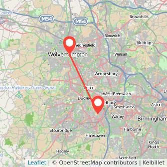 Rowley Regis Wolverhampton train map