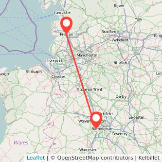 Rowley Regis Preston train map