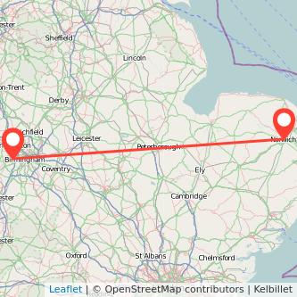 Rowley Regis Norwich bus map