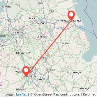 Rowley Regis Hull bus map