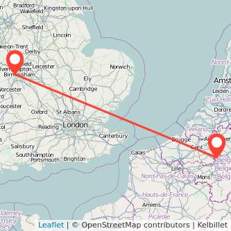 Rowley Regis Brussels train map