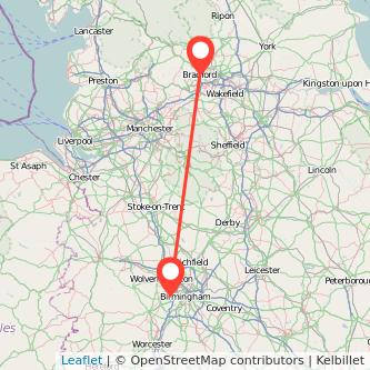 Rowley Regis Bradford train map