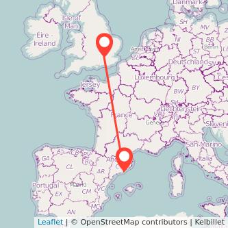 Twickenham Barcelona train map