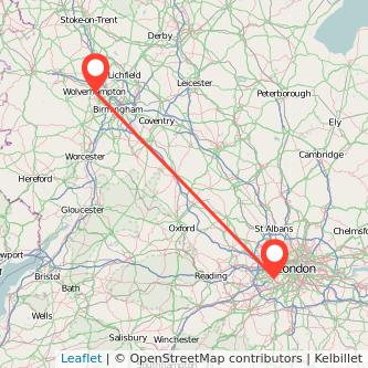 Twickenham Wolverhampton train map