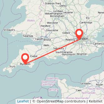 Twickenham Plymouth train map