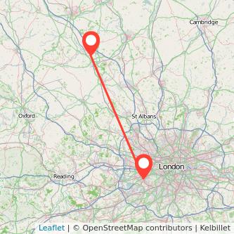 Twickenham Milton Keynes train map