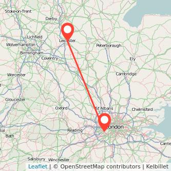 Twickenham Leicester train map