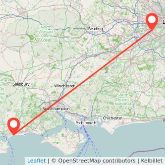 Twickenham Bournemouth train map