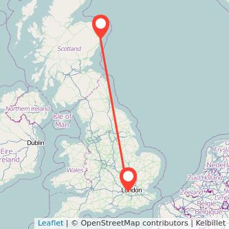 Twickenham Aberdeen train map