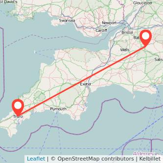 Westbury Truro train map