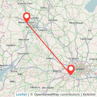 Weybridge Wolverhampton train map