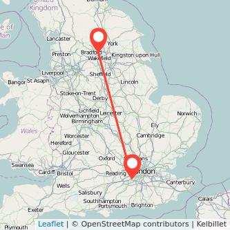 Weybridge Leeds train map