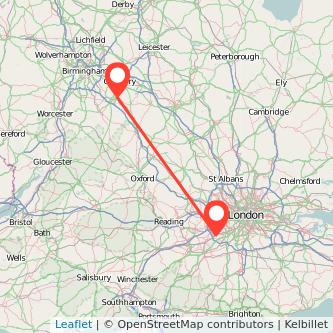 Weybridge Leamington train map