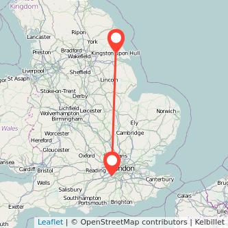 Weybridge Hull train map