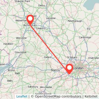 Weybridge Birmingham train map