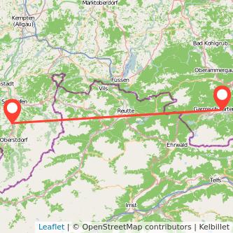 Fischen Garmisch-Partenkirchen Bahn Karte