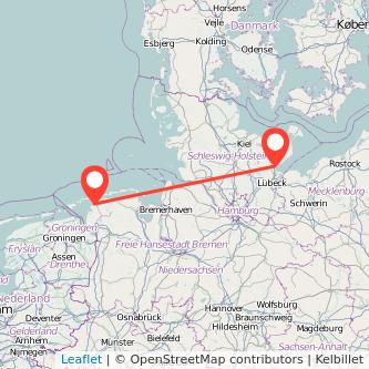 Haffkrug Norddeich Bahn Karte