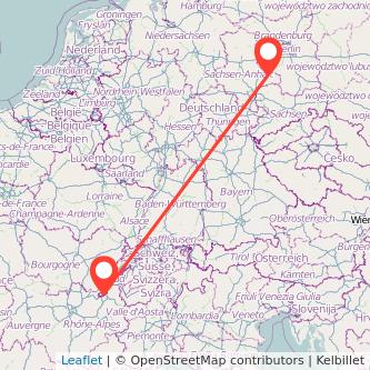 Lutherstadt Wittenberg Genf Bahn Karte