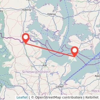 Puttgarden Flensburg Bahn Karte
