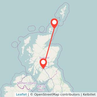 stronsay Glasgow flight map