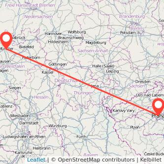 Prag Münster Mitfahrgelegenheit Karte
