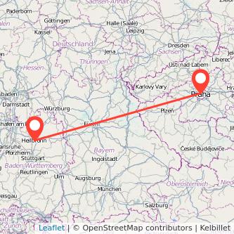 Prag Heilbronn Mitfahrgelegenheit Karte