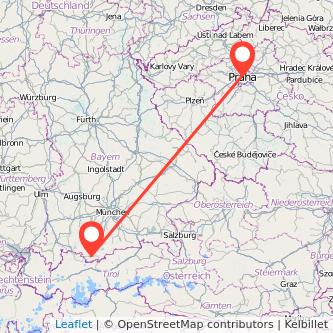 Prag Garmisch-Partenkirchen Bahn Karte