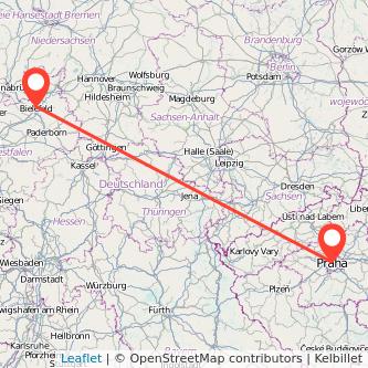 Prag Bielefeld Mitfahrgelegenheit Karte