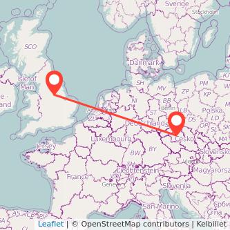 Prague Worksop train map