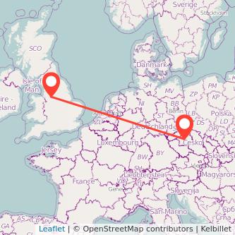 Prague Wilmslow train map