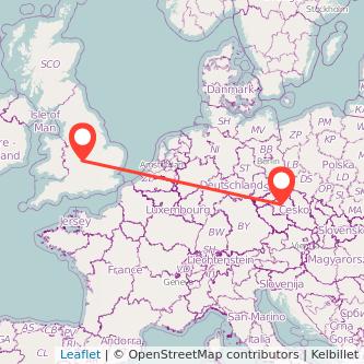 Prague Warwick bus map