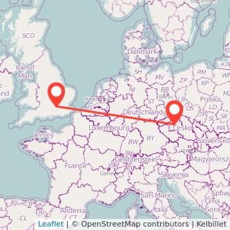 Prague Slough train map