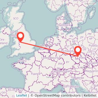 Prague Shrewsbury bus map