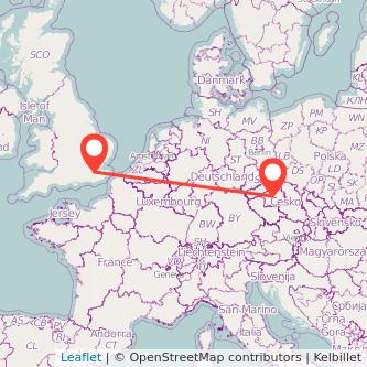 Prague Sevenoaks bus map