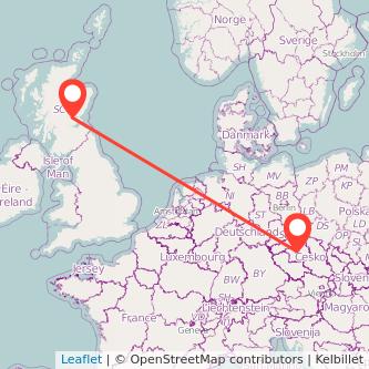 Prague Perth train map