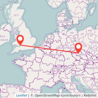 Prague Newport bus map