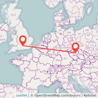 Prague Newbury train map