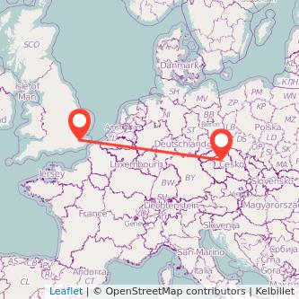 Prague Maidstone train map