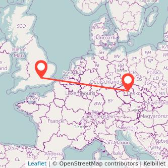 Prague Maidenhead train map