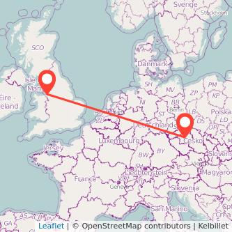 Prague Liverpool bus map