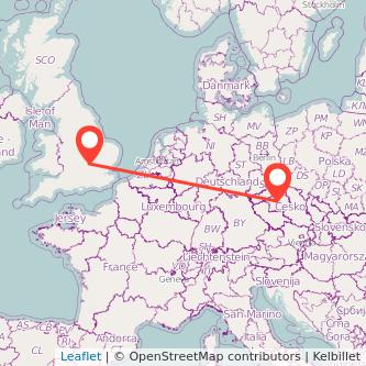 Prague Leighton Buzzard bus map