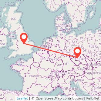 Prague Leicester bus map