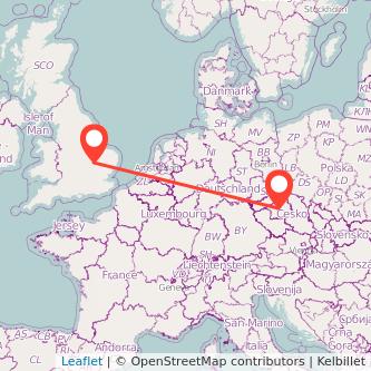 Prague Huntingdon train map