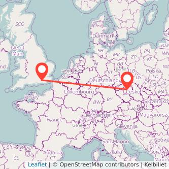 Prague Horsham train map