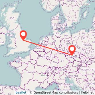 Prague Grantham train map