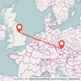 Prague Goole train map